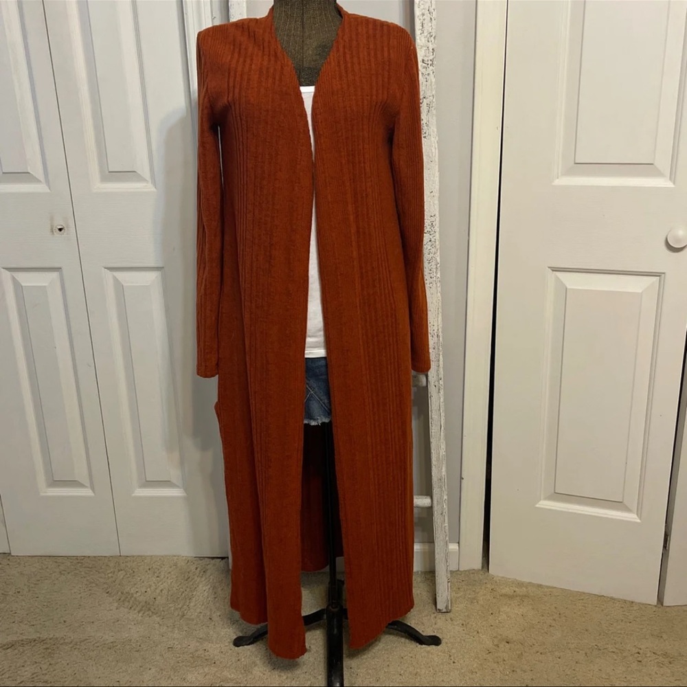 Umgee Boutique Rust Color Lightweight Sweater Duster.  Never Worn.